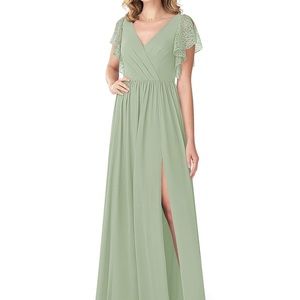Dusty Sage Green Azazie Bridesmaid Dress